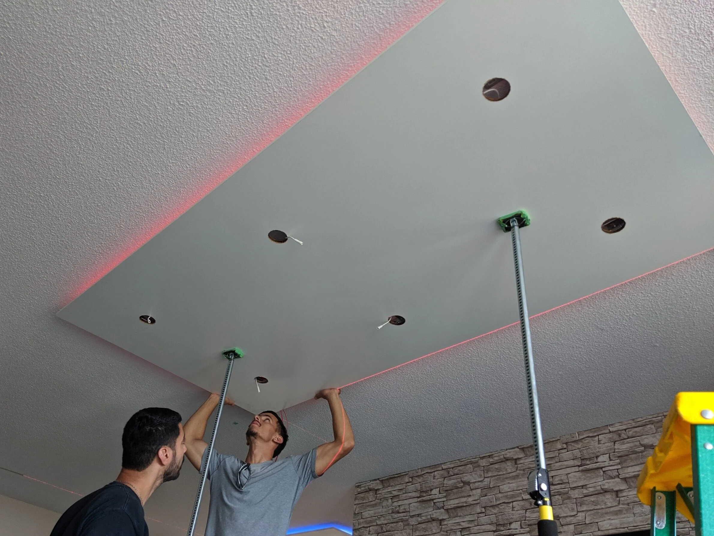 Pot lights in condo ceiling deals